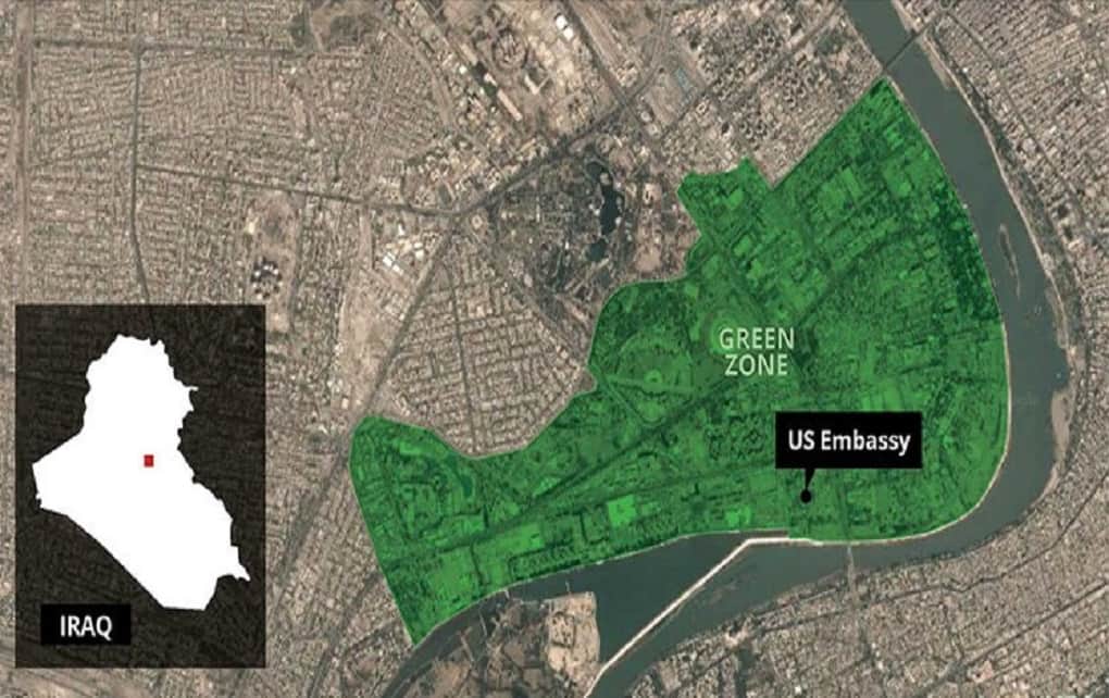 برخورد یک موشک به سفارت آمریکا پس از حمله راکتی به منطقه سبز بغداد