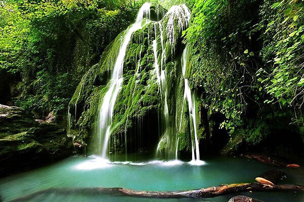 آبشار کبودوال گلستان | تنها آبشار خزه‌ای ایران