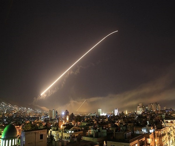 مقابله پدافند هوایی ارتش سوریه با اهداف متخاصم رژیم صهیونیستی