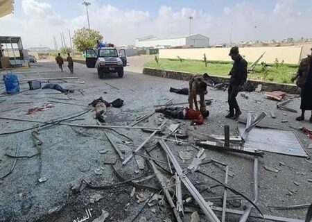 انفجار و تیراندازی در فرودگاه بین المللی عدن+ فیلم