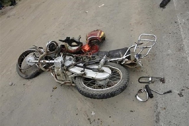 تصادف موتورسیکلت با سمند در یزد