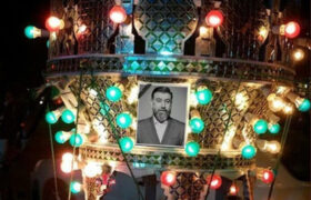 مراسم تشییع و خاکسپاری پیکر علی انصاریان در بهشت زهرای تهران