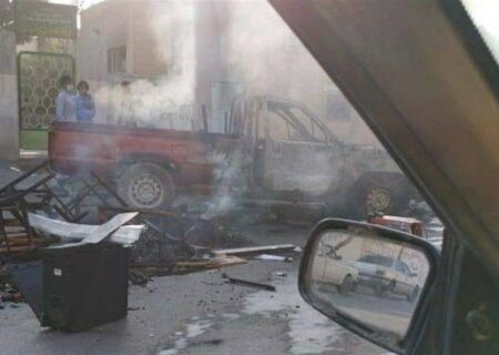آخرین وضعیت شهر خاش / اداره جهاد کشاورزی در آتش سوخت / مدارس تعطیل است