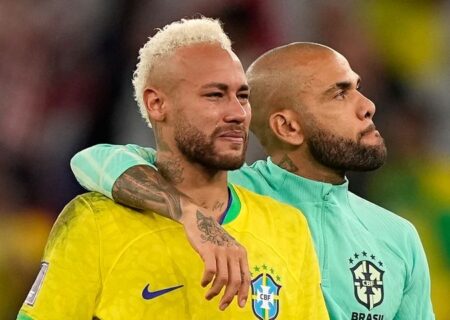 شکست تلخ برزیل و خداحافظی با جام جهانی قطر و اشکهای تلخ نیمار+ عکس