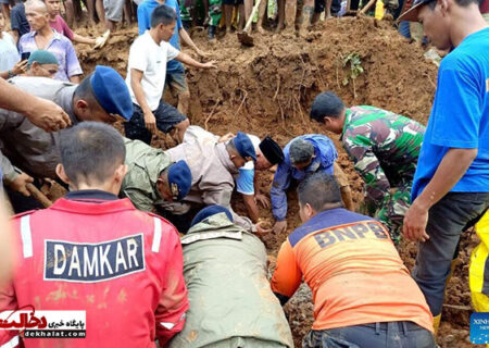رانش زمین در اندونزی ۱۱ قربانی گرفت